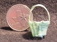 Basket Cactus Fiber Mint Green 1:12 Mexican Miniature B104 VARY