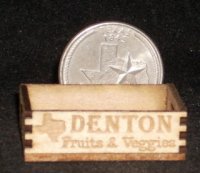 Denton Fruits & Veggies Produce Crate 1:12 Miniature Texas Wood