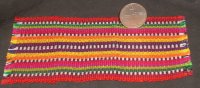Backstrap Carpet / Rug / Blanket Red 1:12 Miniature #1209