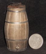 Weathered Barrel with Keg Plug #WO1957 1:12 Dollhouse Miniature