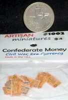 Civil War Era Confederate Currency / Cash Money #TIN1002