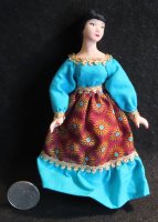 Doll - Woman Hispanic Mexican 1:12 Miniature #4555 Patsy Thomas