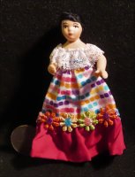 Doll - Girl Child Mexican Hispanic 1:12 Thomas #6142