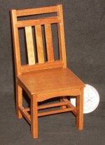 Pecan Mission Dining Chair 1:12 Miniature Retired Stain