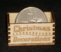 Christmas Decorations Crate 1:12 Dollhouse Miniature Santa