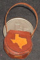Purse with Texas Silhouette #1691 Brown 1:12 Dollhouse Miniature