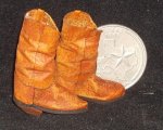 Boots Tan Old 1:12 Western Dollhouse Miniature Cowboy / Cowgirl