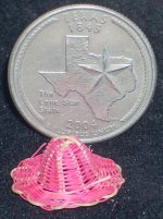 Hat Lacy Straw XS Pink 1:12 Easter Mexican Import