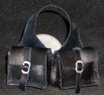 Saddlebags Black New 1:12 Dollhouse Miniature Western Cowboy