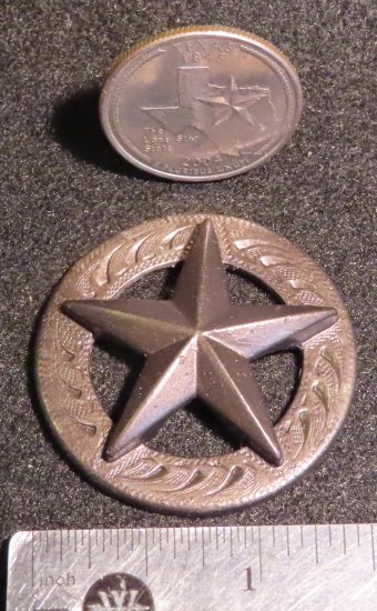 Star Metal Wall Decor 1:12 Miniature Texas 11373-BS - Click Image to Close