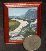 West Rio Grande 1:12 Miniature Texas Landscape Ltd. ed. Painting
