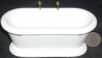 Bath Tub / Bathtub Old Fashioned White 1:12 Miniature #T5308