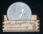 Michigan Produce Crate 1:12 Miniature Market Store Farm Fruit