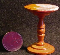 Onyx Side Table Rose & Brown 1:12 Miniature SEF2405 #6032