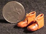 Moccasins Fringed 2331 Leather 1:12 Miniature Native American