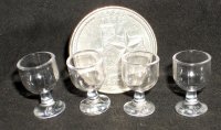 Beverage Glasses (4) Alcoholic Mixed Drinks 1:12 Miniature G8565