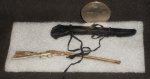 Scabbard Black Old Leather & Rifle Gun 1:12 Miniature