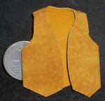 Cowboy / Cowgirl Tan Vest New 1:12 Western Dollhouse Miniature
