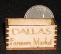 Dallas Farmers Market Produce Crate 1:12 Miniature Texas Wood