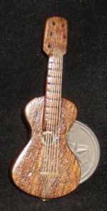 Guitar WI-1702 1:12 Miniature Musical Instrument Hand Carved
