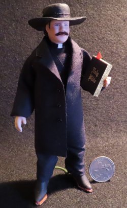 Doll - White Circuit Rider Preacher 1:12 Miniature Cindy's 4240