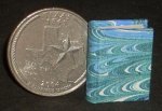 Book Marbled Blue Hand Made Paper 1:12 Miniature #P1002BL(2)