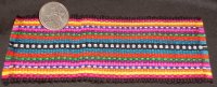 Backstrap Carpet / Rug / Blanket Black 1:12 Miniature #3317
