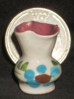 Folk Art Vase Mexican TC405-1C 1:12 Doll Miniature Flowers