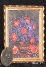 Anemone & Roses 1:12 Miniature Ltd. ed. Painting Print Flowers