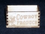 Cowboy Produce Crate 1:12 Miniature Texas Wood Vegetable Fruit