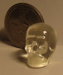 Crystal (Acrylic) Skull ' Aztec ' Curiosity 1:12 Miniature 1265