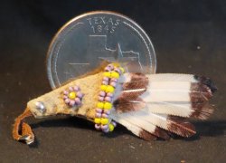 Bird Wing Ceremonial Fan #9027 1:12 Native American Miniature