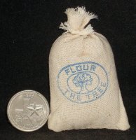 Dry Goods Sack Flour Large #WO1905(2) 1:12 Miniature