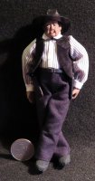 Doll - Black Male Cowboy Western 1:12 Miniature Thomas 7756