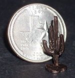 Cactus Saguaro Bronzed #C74 1:12 Miniature Western Sculpture