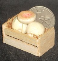 Canteloupes in Wood Crate 1:12 Miniature Fruit Farm Market #8306