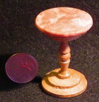 Onyx Side Table Rose & Brown 1:12 Miniature SEF2405 #1491