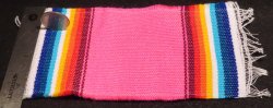 Serape Pink & Multi Stripes 5200 1:12 Mexican Mini App 6X3 CM302