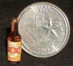 Two X Mexican Beer Brown Bottle 1:12 Dollhouse Miniature