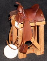 Saddle Leather Brown New Plain 1:12 Miniature Cowboy Western
