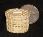Basket Woven Round #B127 1:12 Miniature Mexican Straw