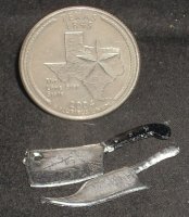 Butcher Knife & Cleaver #MP832 1:12 Dollhouse Miniature