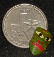 Mask Green Carved Wooden Wall Mexican #2999 1:12 Miniature
