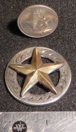 Star Metal Wall Decor 1:12 Miniature Texas 23549