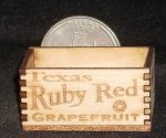Texas Ruby Red Grapefruit Produce Crate 1:12 Miniature Fruit