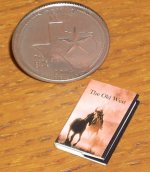 The Old West Book Cowboy Western Printed 1:12 Miniature #TIN2015