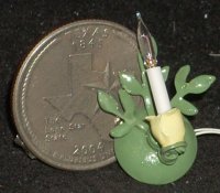 Lighting Yellow Rose of Texas Wall Sconce 1:12 Miniature Lamp