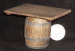 Weathered Barrel Table #WO1924 1:12 Western Bar Store Restaurant