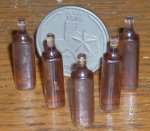 Blank Whiskey Bottle Brown FA00246 1:12 Miniature Alcohol Liquor