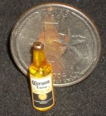 Mexican Beer Cerveza Gold Bottle 1:12 Dollhouse Miniatures 53927